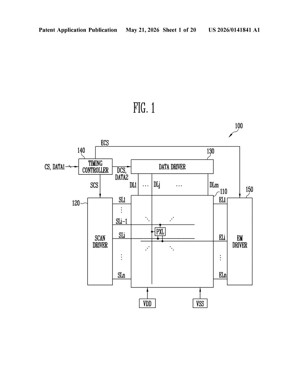 Samsung Patent: Variable Refresh Rate Display Clock Control — figure from US 2026/0141841 A1