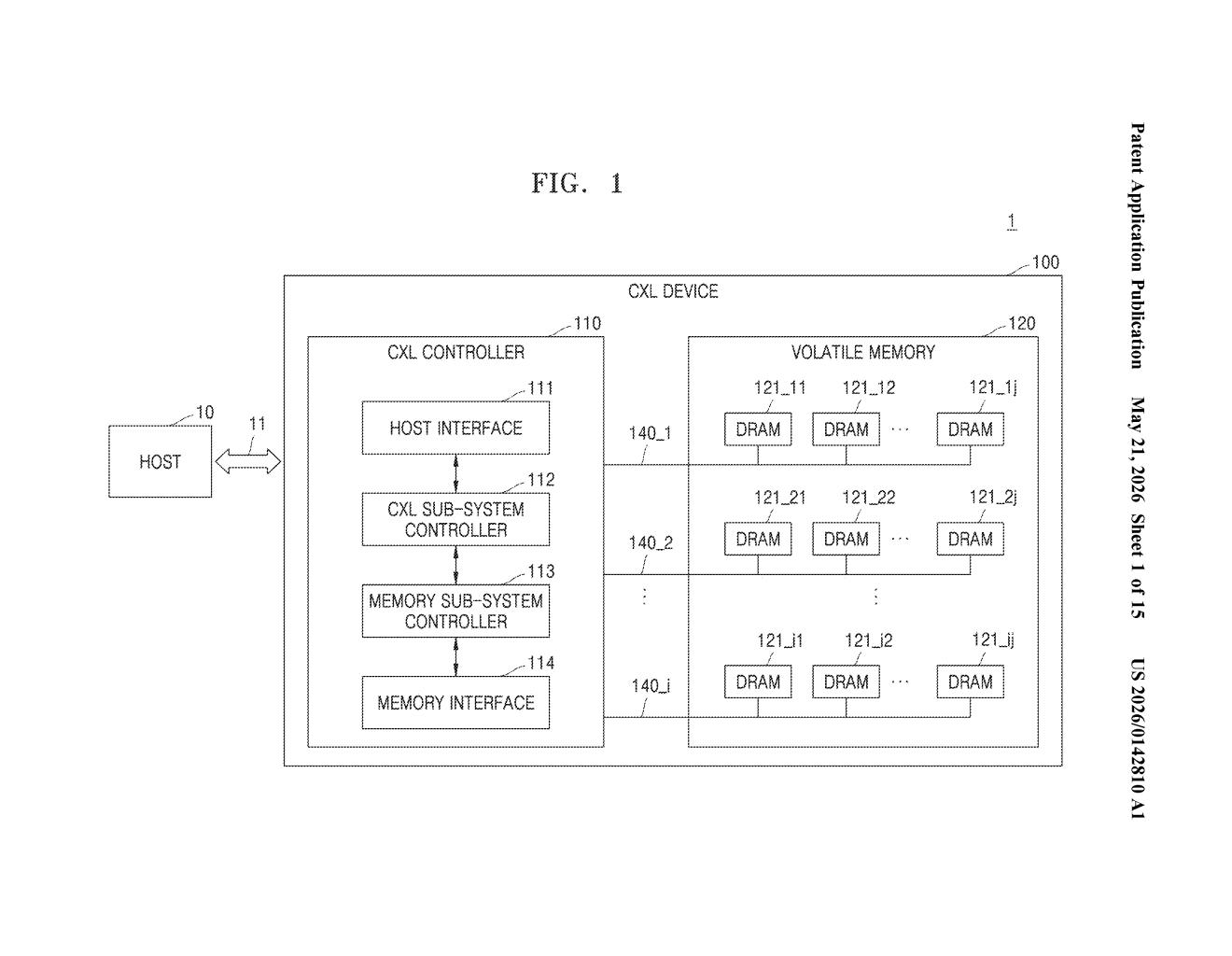 Samsung Patent: CXL Memory Encryption for Multi-Host Data — figure from US 2026/0142810 A1