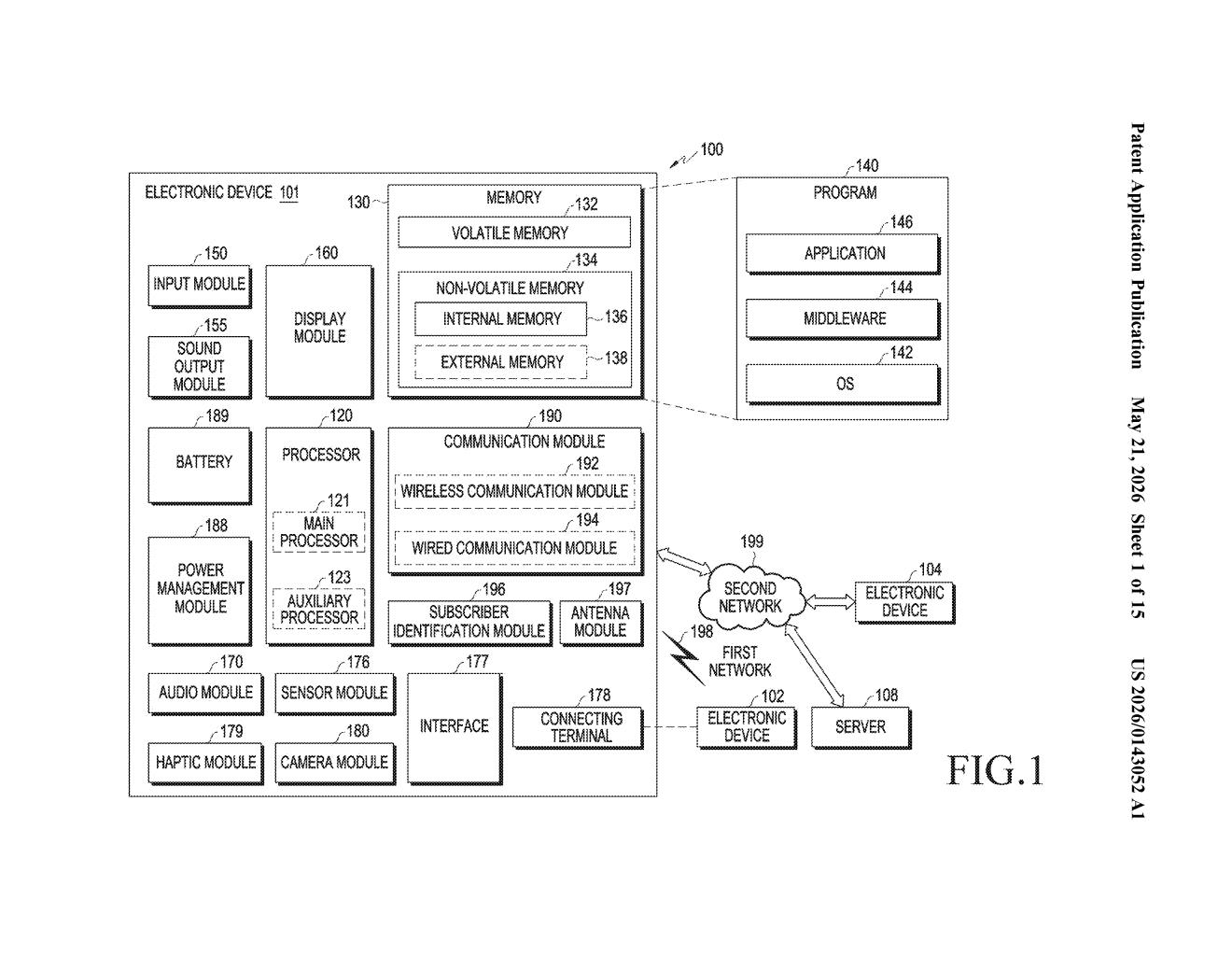 Samsung Patent: Shaped Battery Adhesive for Phones — figure from US 2026/0143052 A1