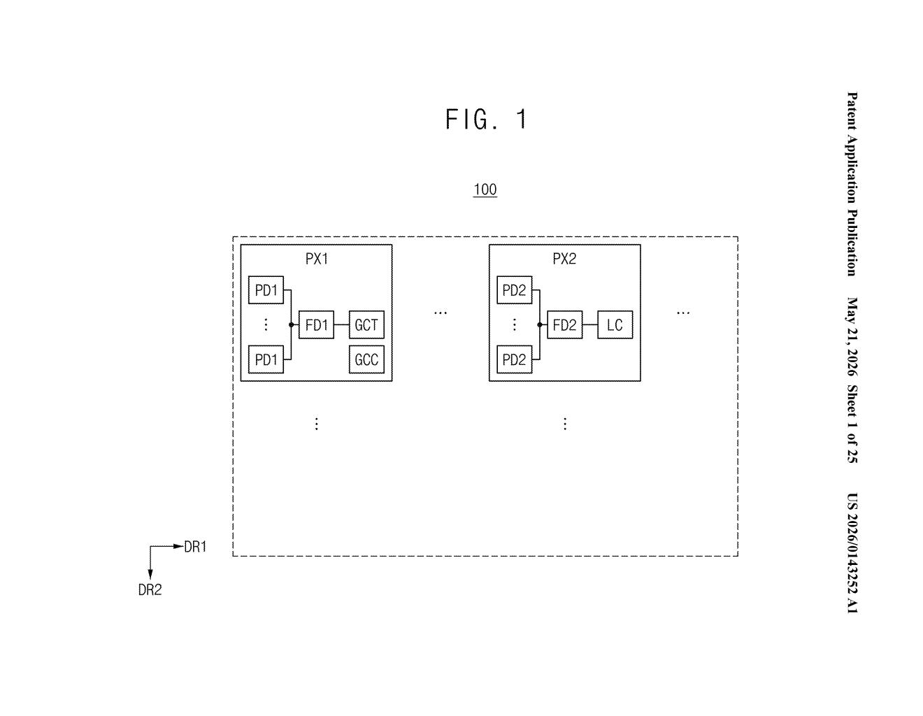Samsung Patent: Dual-Pixel Design for HDR Image Sensors — figure from US 2026/0143252 A1
