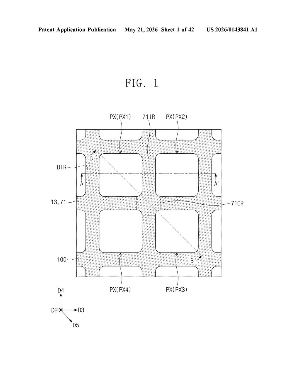 Samsung Patent: Image Sensor Grid Structure Design — figure from US 2026/0143841 A1