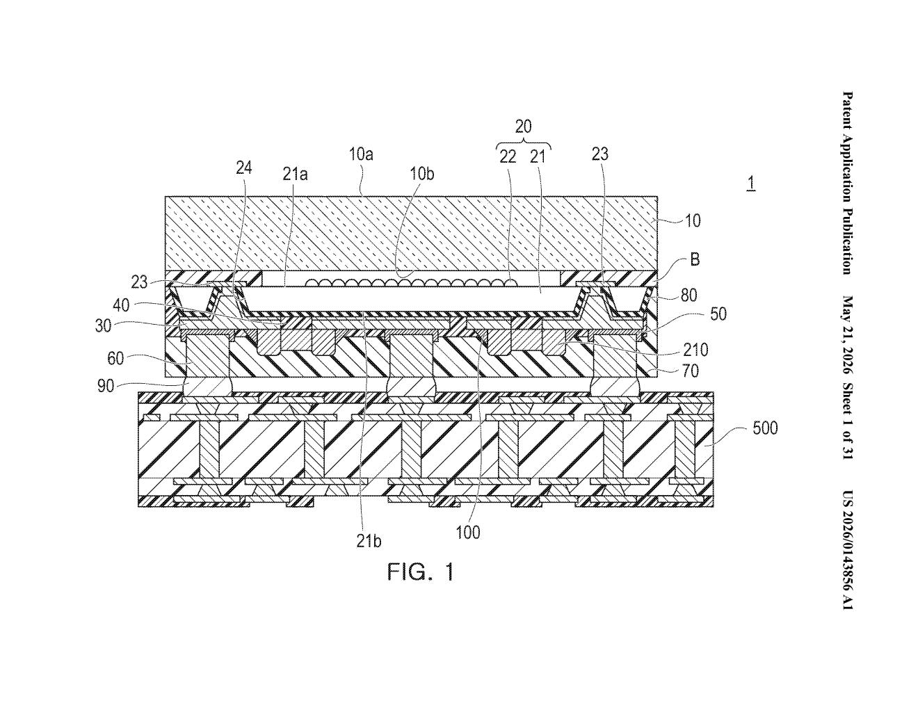 Samsung Patent: Compact Semiconductor Package for Cameras — figure from US 2026/0143856 A1