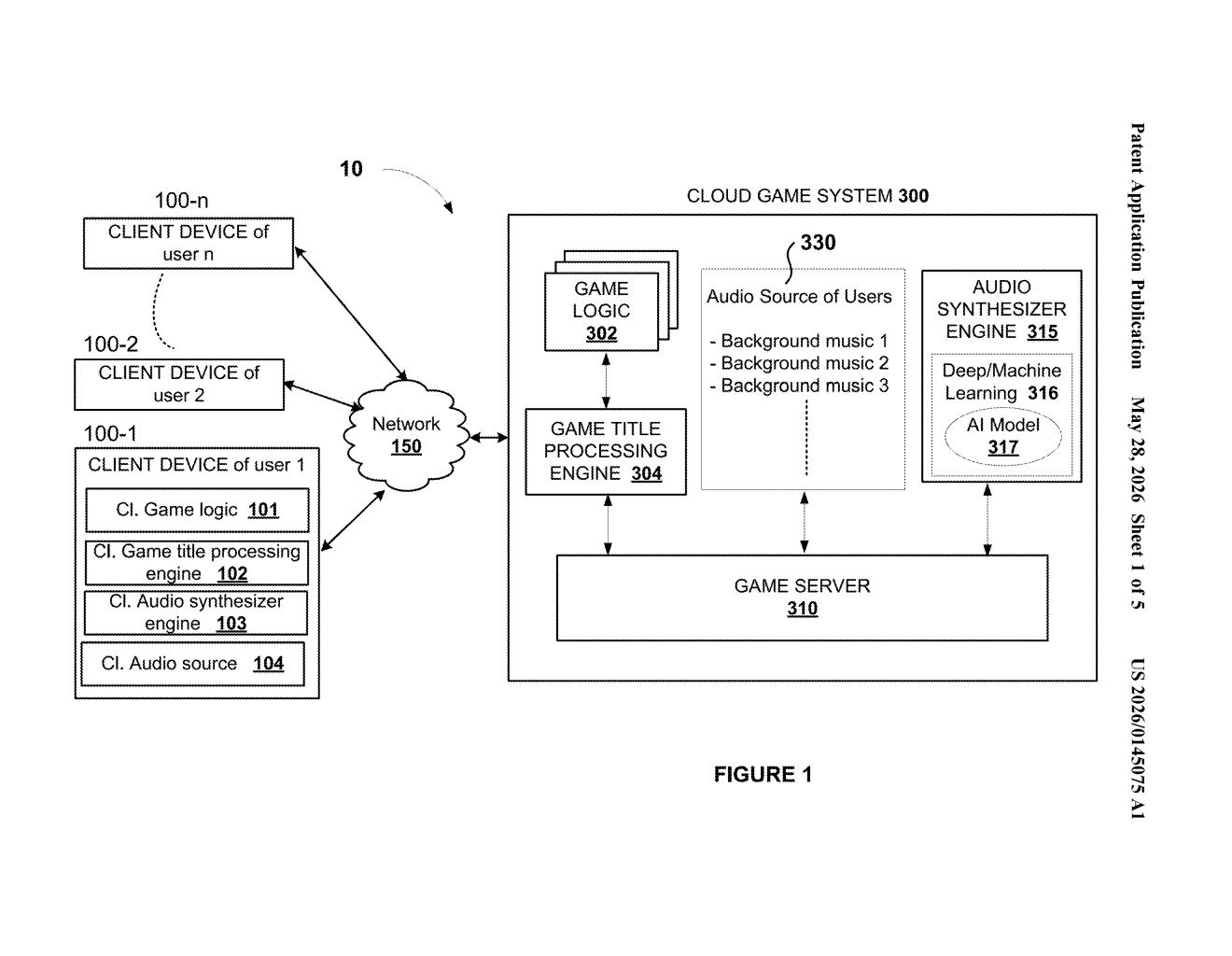 Sony Patent: AI Remixes Your Music to Fit Video Games — figure from US 2026/0145075 A1