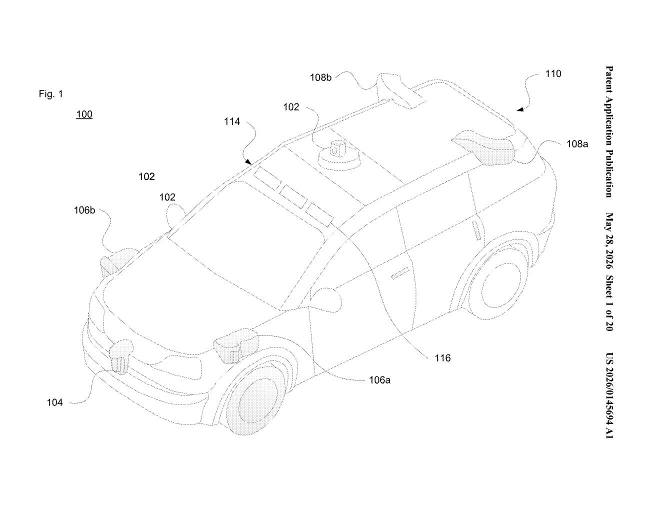 Waymo Patent: Redundant Hardware for Autonomous Vehicles — figure from US 2026/0145694 A1