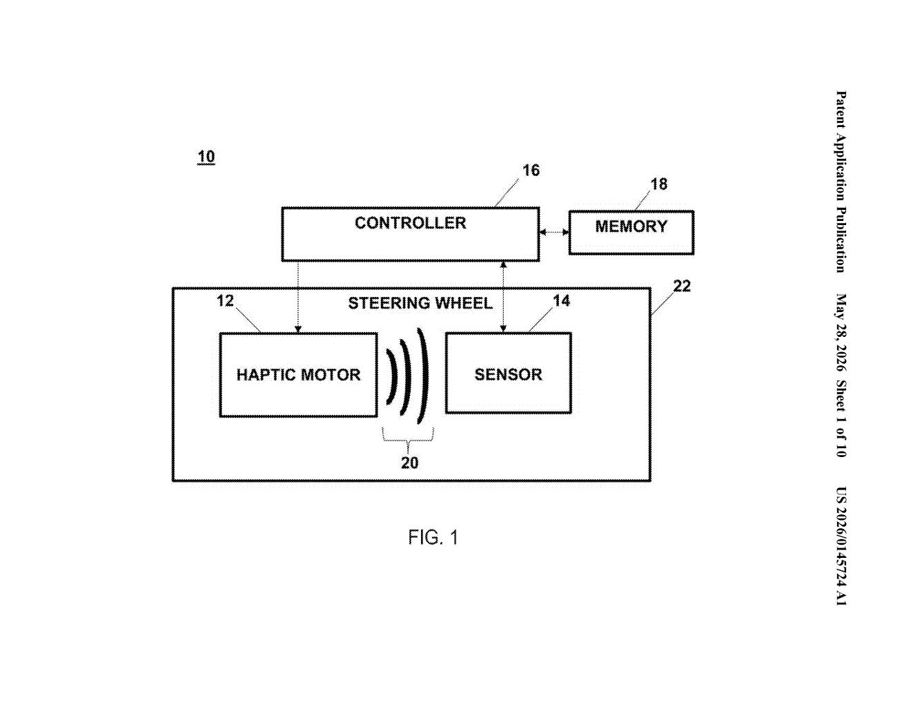 Tesla Patent: Haptic Calibration System for Vehicle Switchpacks — figure from US 2026/0145724 A1