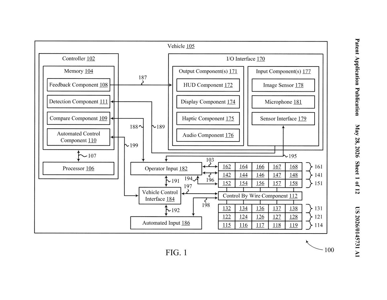 Qualcomm Patent: Autonomous Steering Wheel Torque Feedback — figure from US 2026/0145731 A1