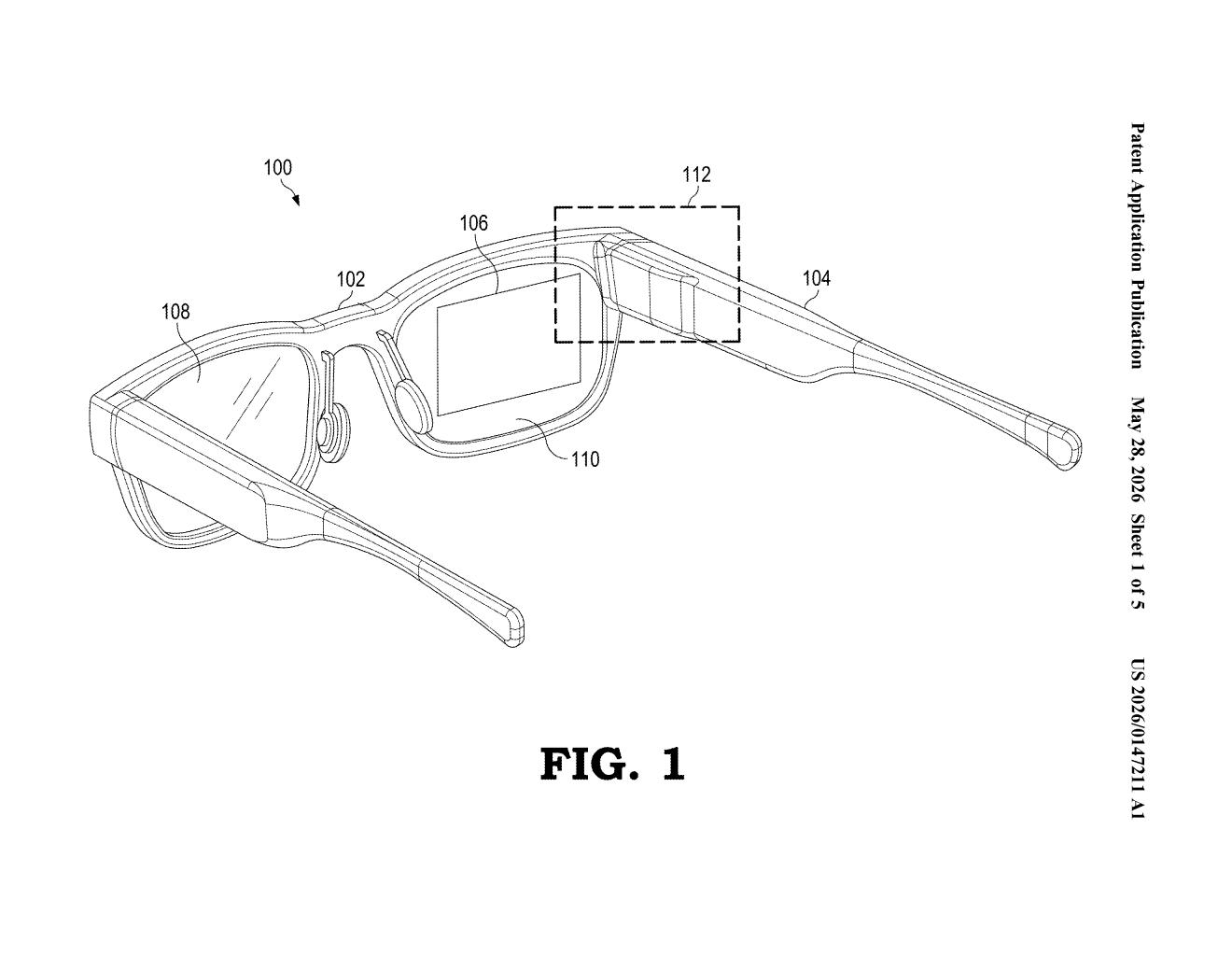 Google Patent: Dual LCoS Light Engine for AR Eyewear — figure from US 2026/0147211 A1