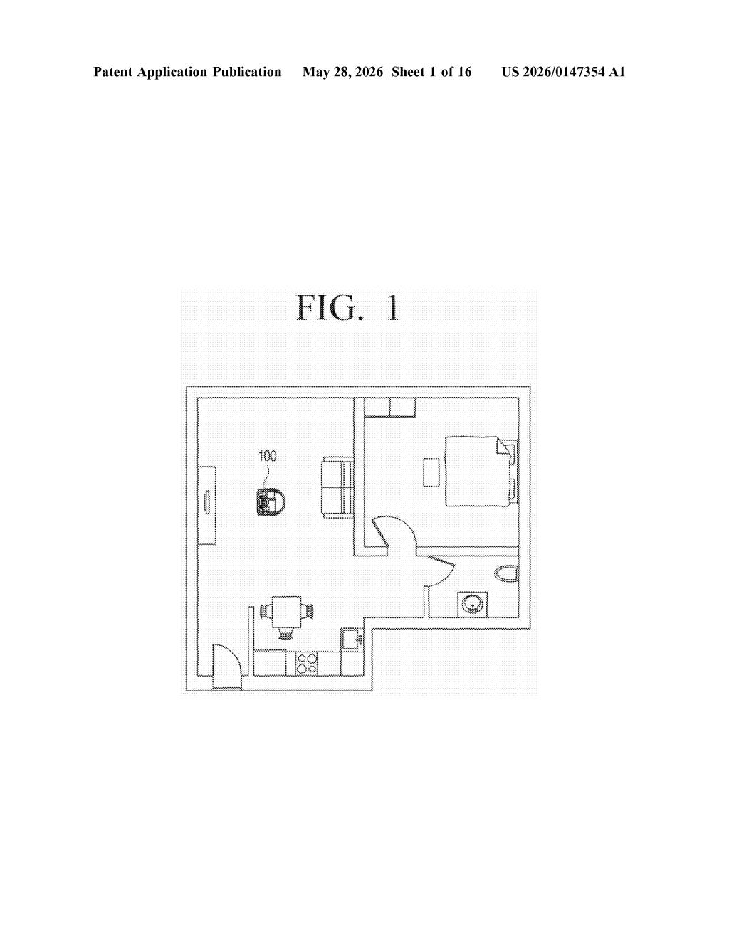 Samsung Patent: Robot Vacuum That Moves Obstacles to Clean Under Them — figure from US 2026/0147354 A1