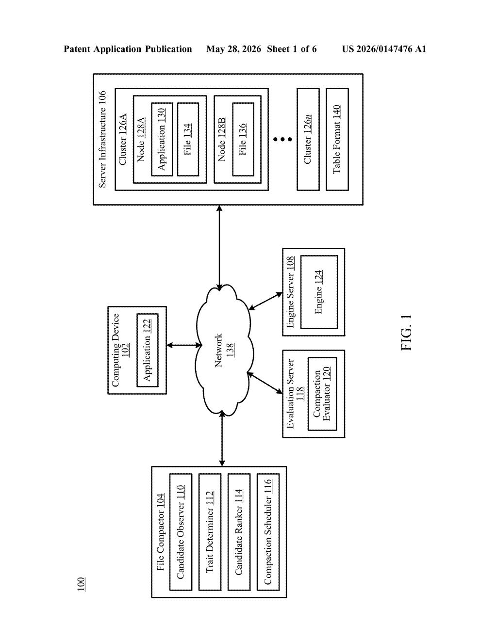 Microsoft Patent: Automated Data Compaction for Data Lakes — figure from US 2026/0147476 A1