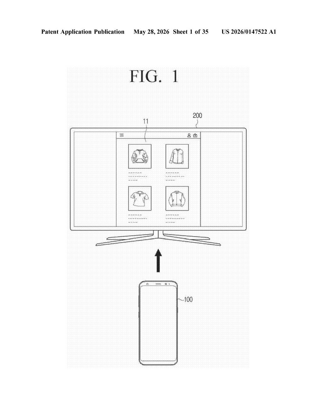 Samsung Patent: Dual-Screen Independent App Mirroring — figure from US 2026/0147522 A1