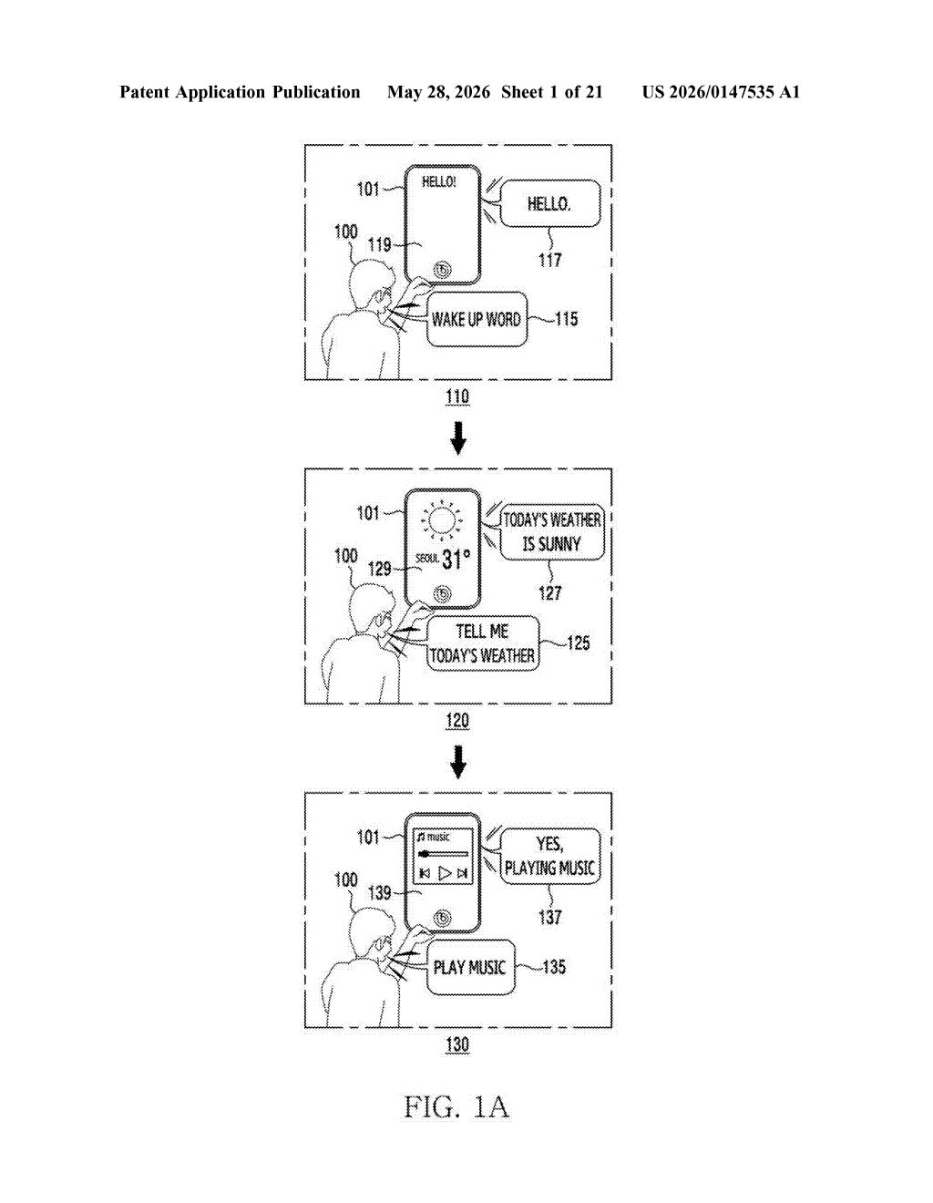 Samsung Patent: Bixby Multi-Command Voice Continuity — figure from US 2026/0147535 A1