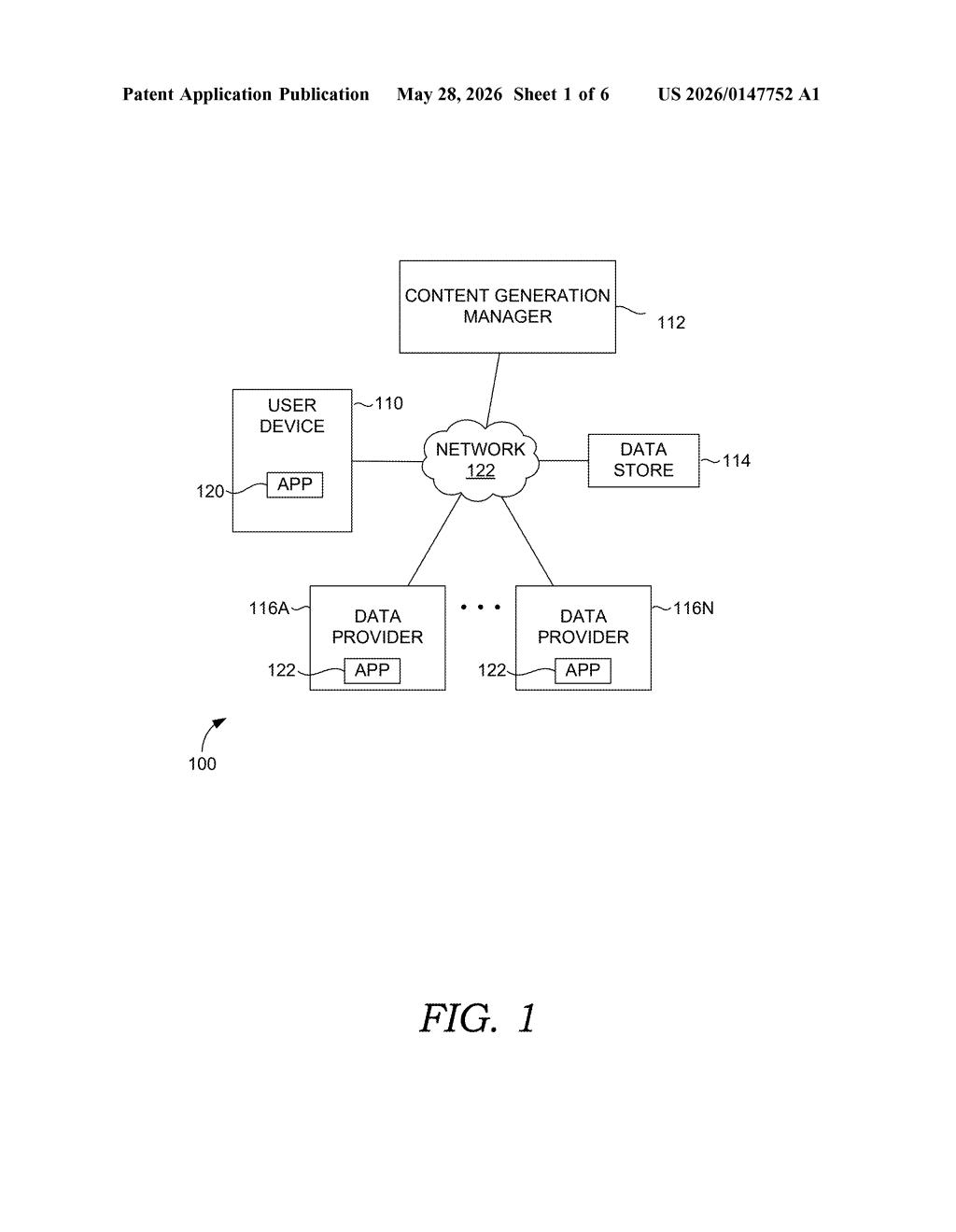 Adobe Patent: Finding Relevant Data via Embeddings — figure from US 2026/0147752 A1