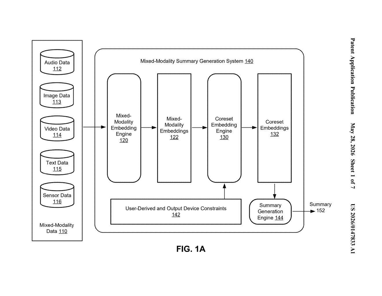 Microsoft Patent: Mixed-Modality AI Summarization System — figure from US 2026/0147833 A1