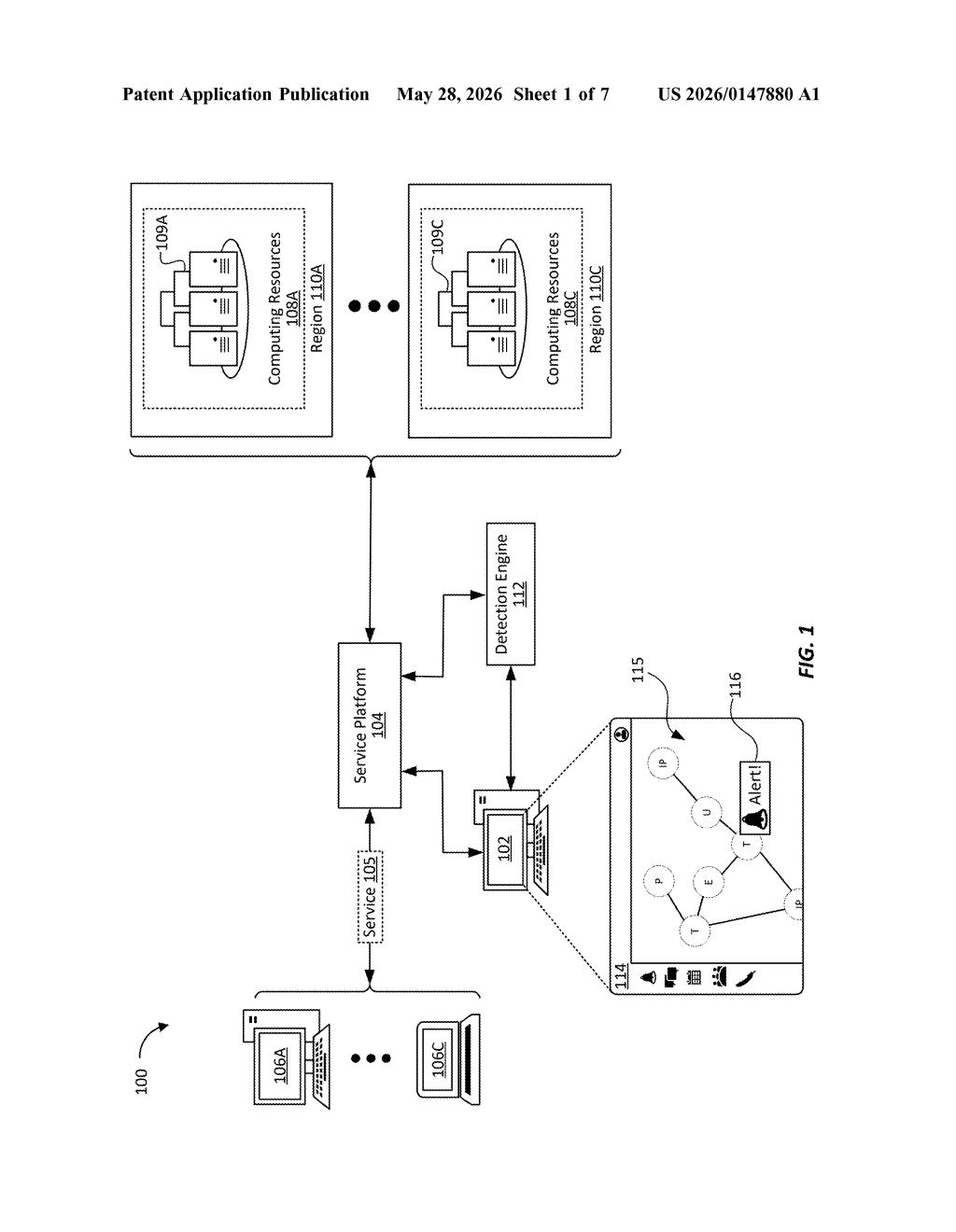 Microsoft Patent: Detecting Bot-Created Cloud Tenants — figure from US 2026/0147880 A1