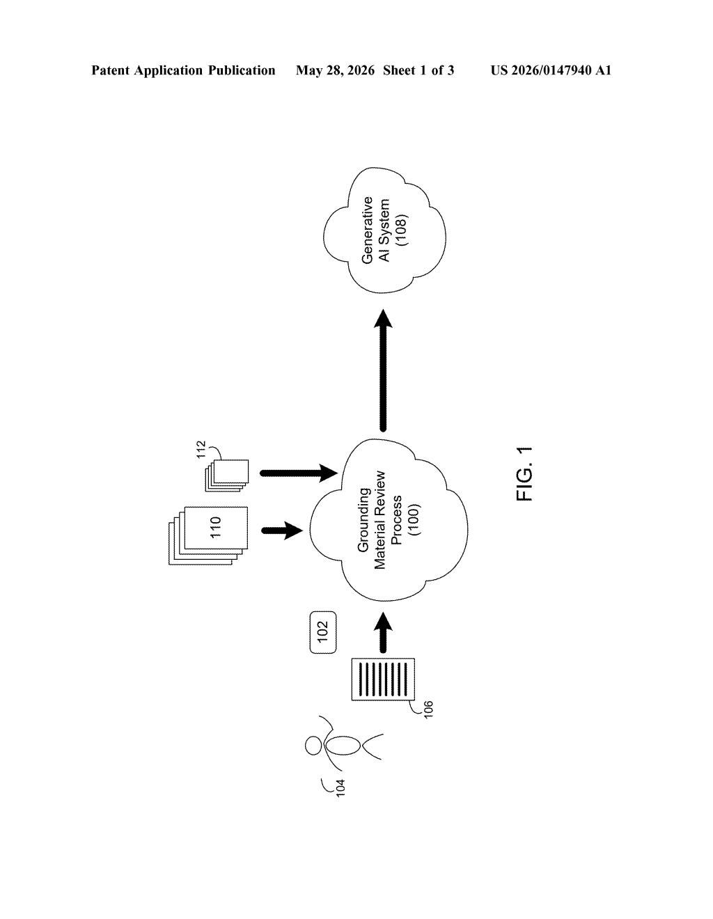 Microsoft Patent: Verifying AI Grounding Material Integrity — figure from US 2026/0147940 A1