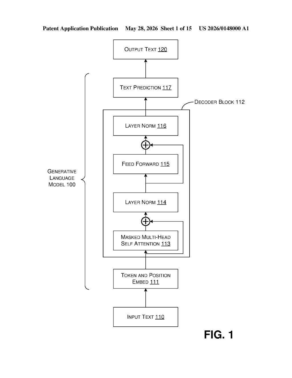 Microsoft Patent: Extracting Verifiable Claims from AI Text — figure from US 2026/0148000 A1