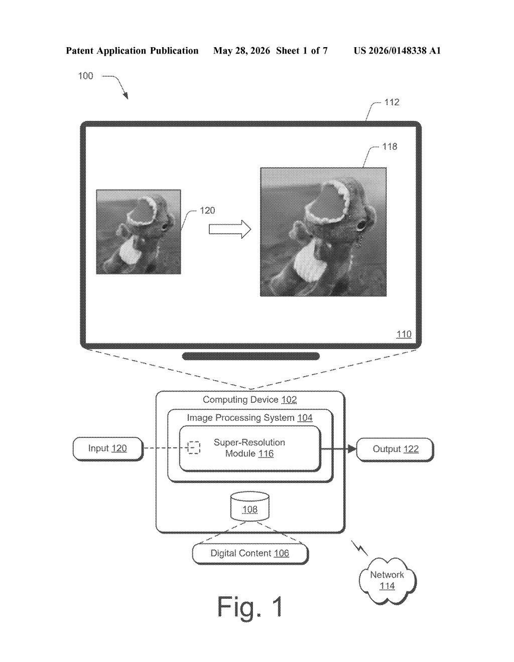 Adobe Patent: 3D Super-Resolution via Generative Video Models — figure from US 2026/0148338 A1