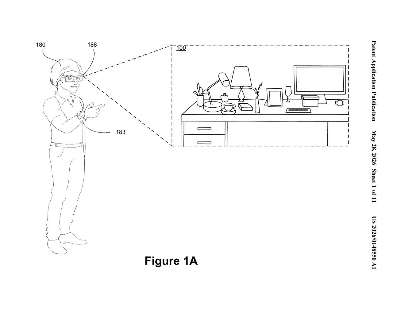 Meta Patent: Ray-Ban Smart Glasses Object Disambiguation — figure from US 2026/0148550 A1