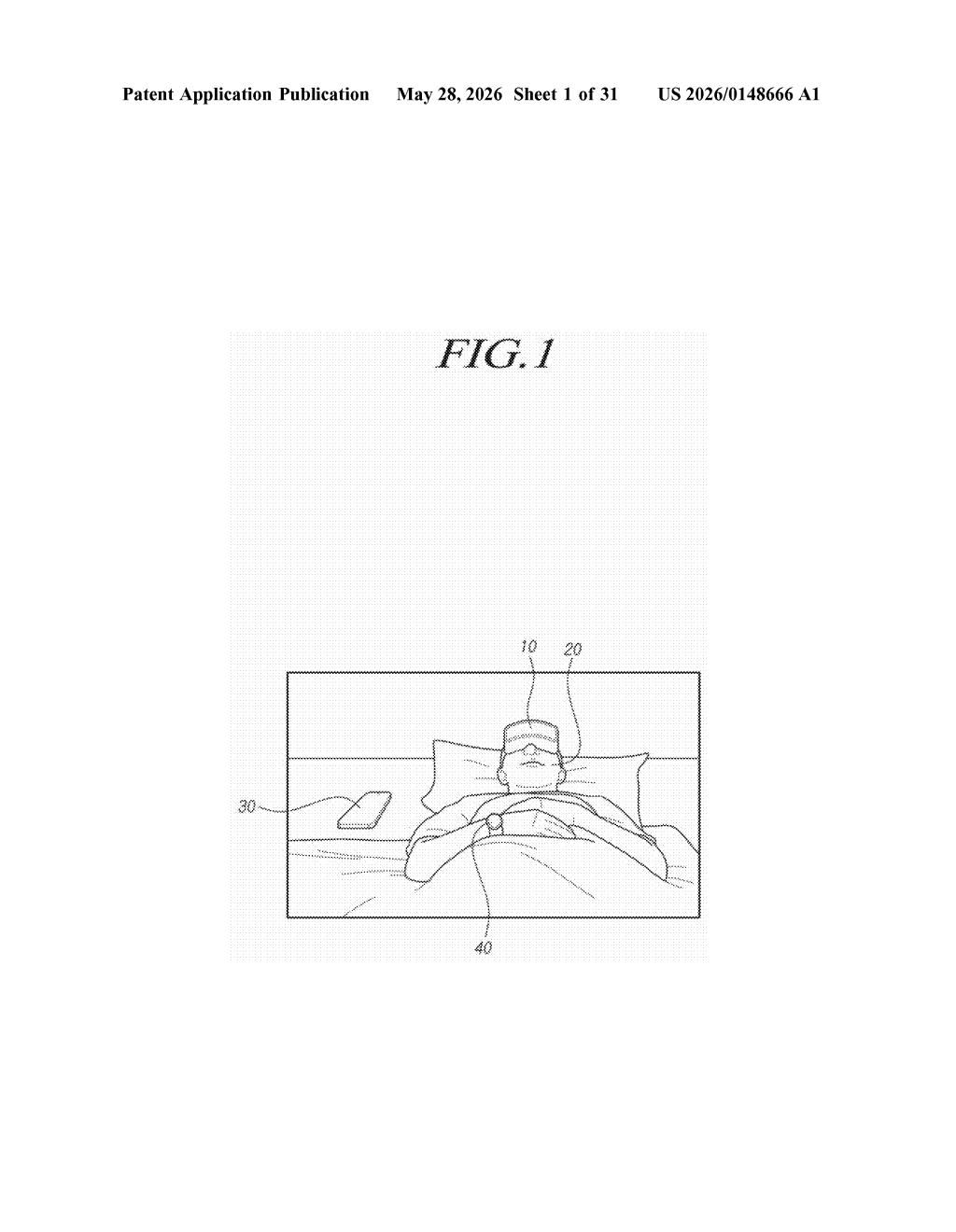 Samsung Patent: HMD Sleep Onset Visual Wind-Down — figure from US 2026/0148666 A1