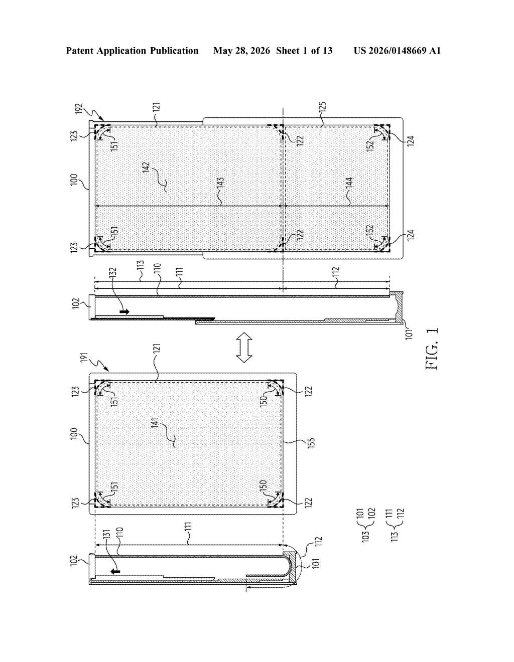 Samsung Patent: Slidable Phone Flexible Display Control — figure from US 2026/0148669 A1