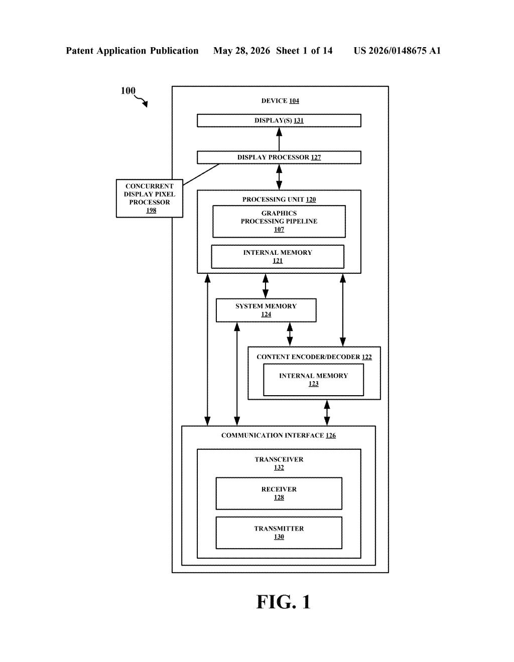 Qualcomm Patent: Foveated Blending with CAC Display Fix — figure from US 2026/0148675 A1