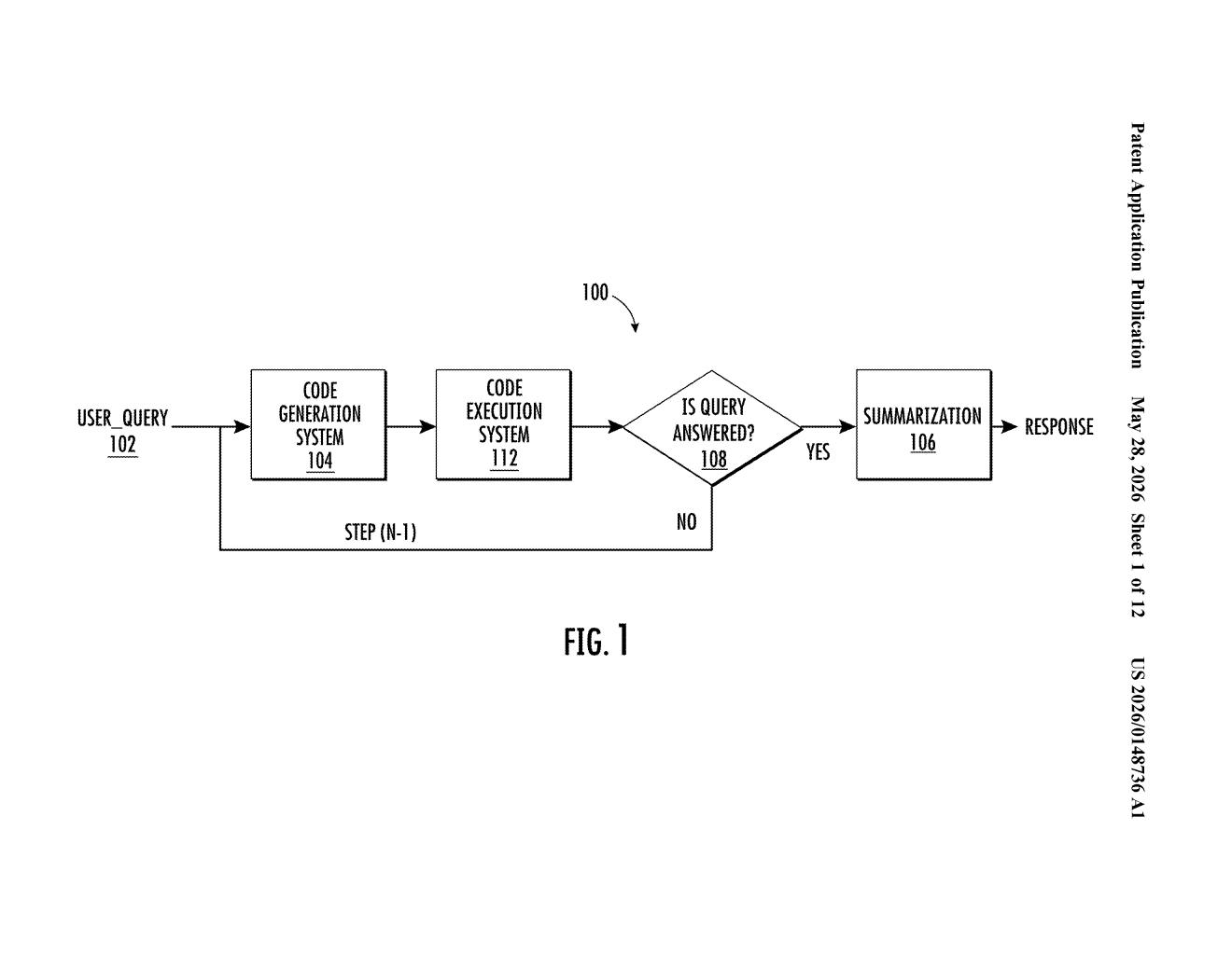Google Patent: Multi-Step Reasoning for Multimodal AI Queries — figure from US 2026/0148736 A1