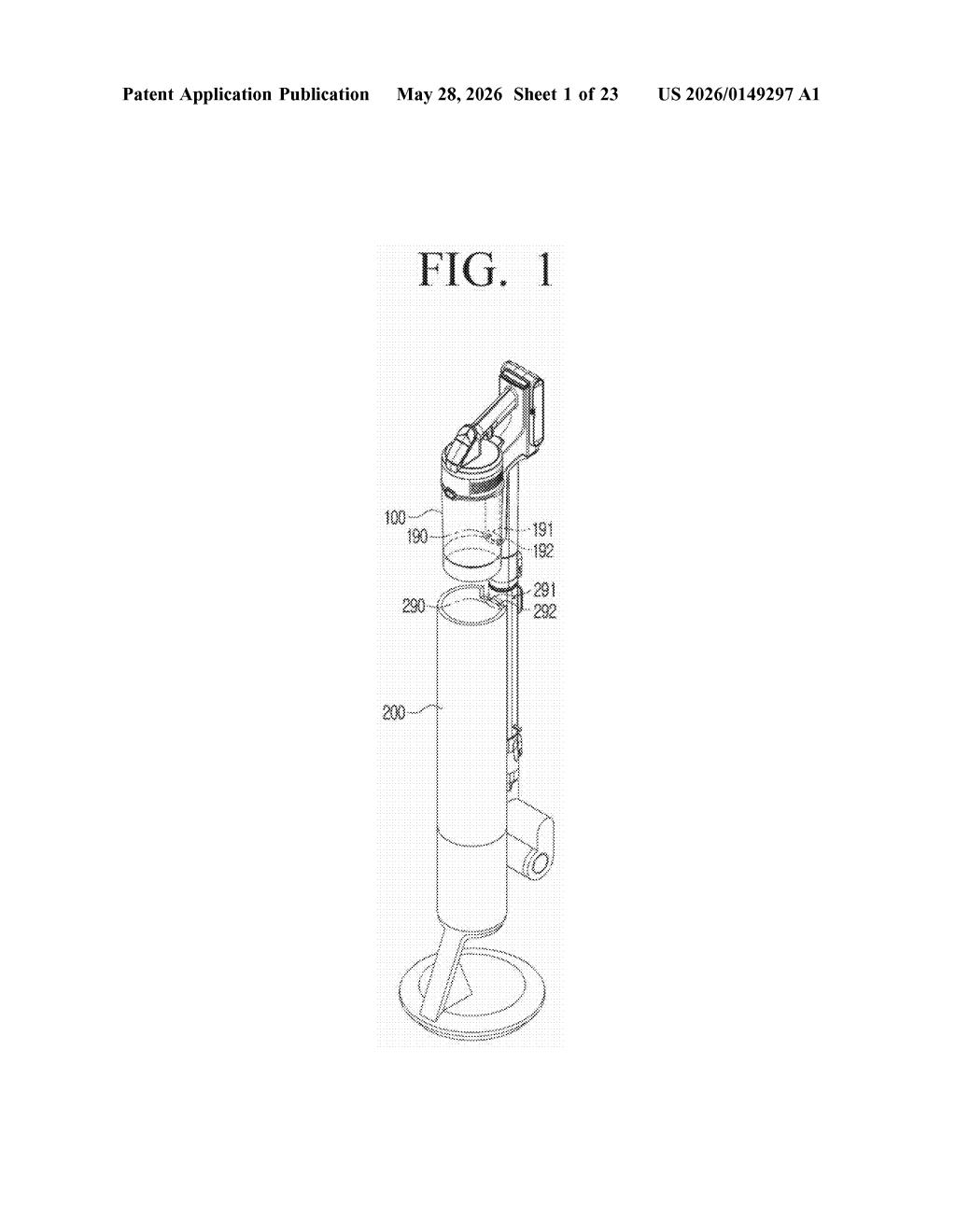 Samsung Patent: Vacuum Cleaner Smart Charging Control — figure from US 2026/0149297 A1
