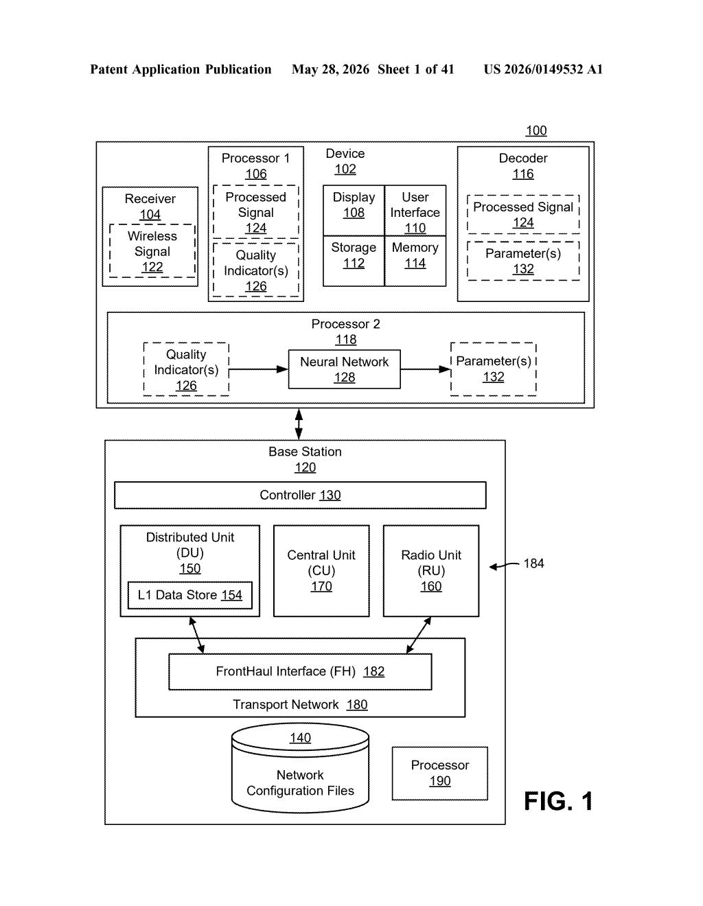 Nvidia Patent: Neural Networks for Wireless Error Correction — figure from US 2026/0149532 A1