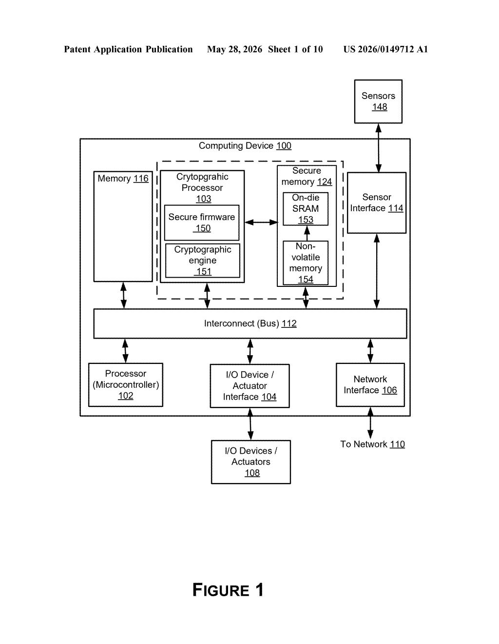 Nvidia Patent: Securing CAN Bus Messages in Autonomous Vehicles — figure from US 2026/0149712 A1