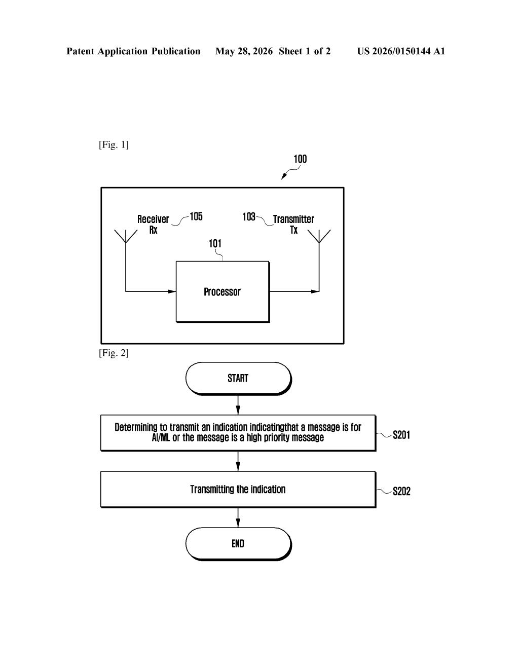 Samsung Patent: AI/ML Data Priority in 5G/6G Networks — figure from US 2026/0150144 A1