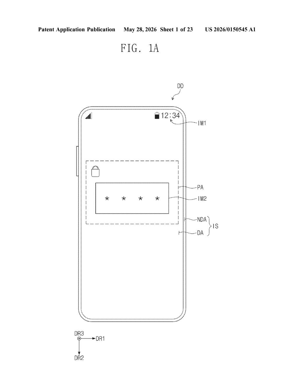 Samsung Patent: Dual-Mode Display With Built-In Sensors — figure from US 2026/0150545 A1