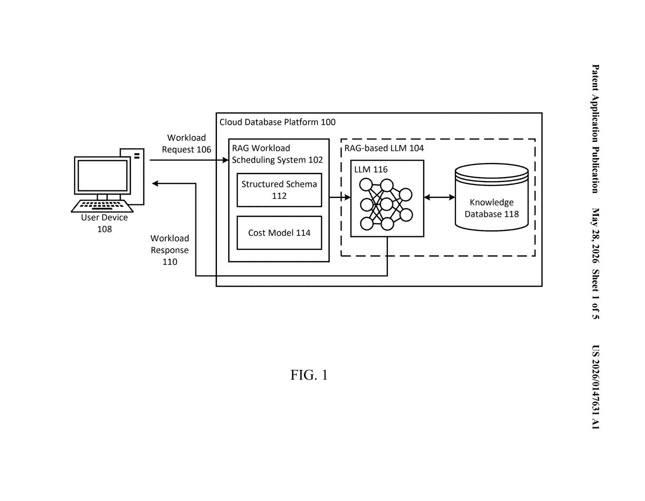 Google Patent: RAG Optimization Framework for AI Queries — figure from US 2026/0147631 A1