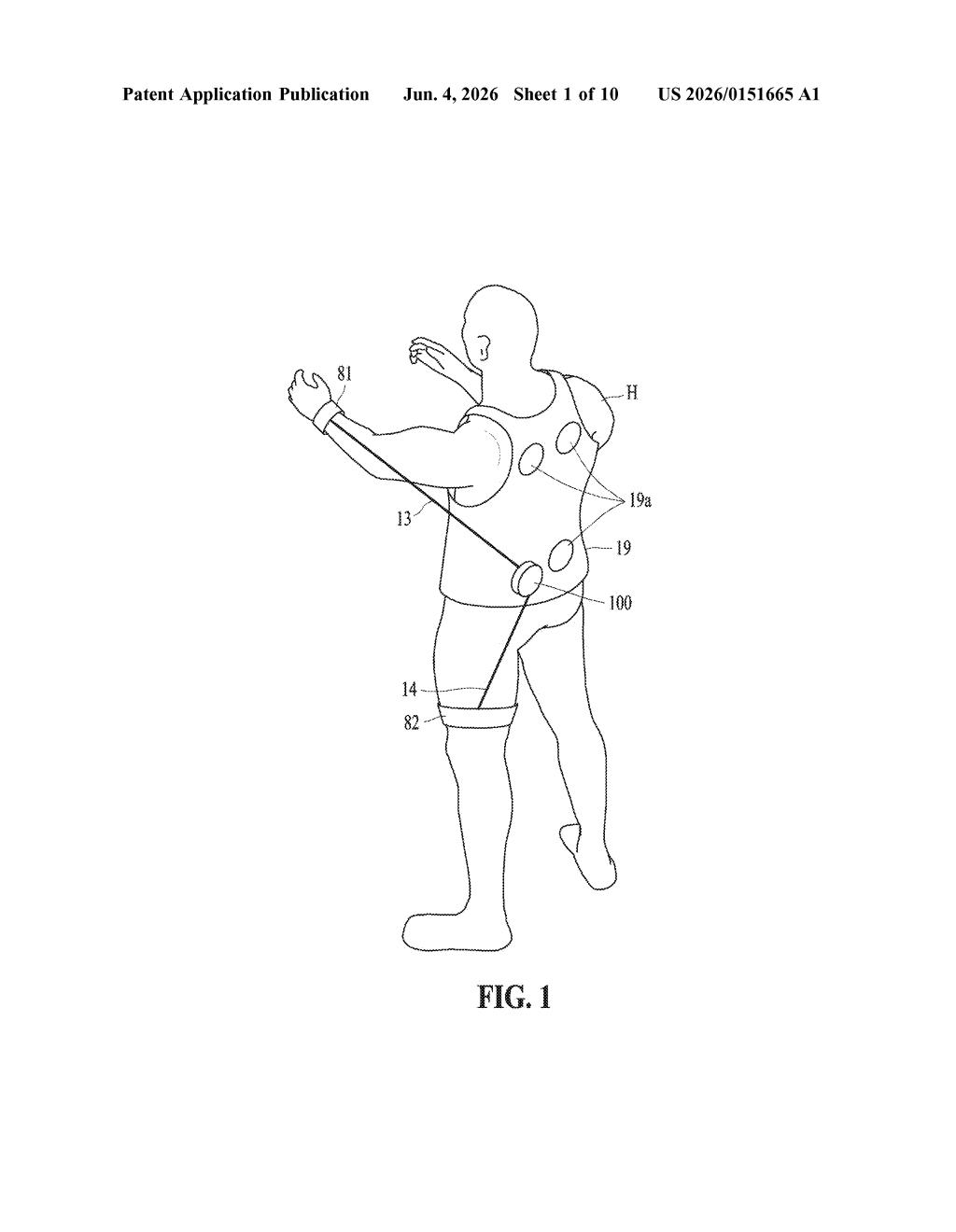 Samsung Patent: Modular Actuator Wearable Exercise Device — figure from US 2026/0151665 A1