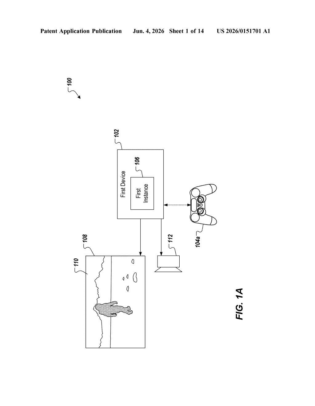 Sony Patent: Syncing Local and Cloud Game Instances — figure from US 2026/0151701 A1