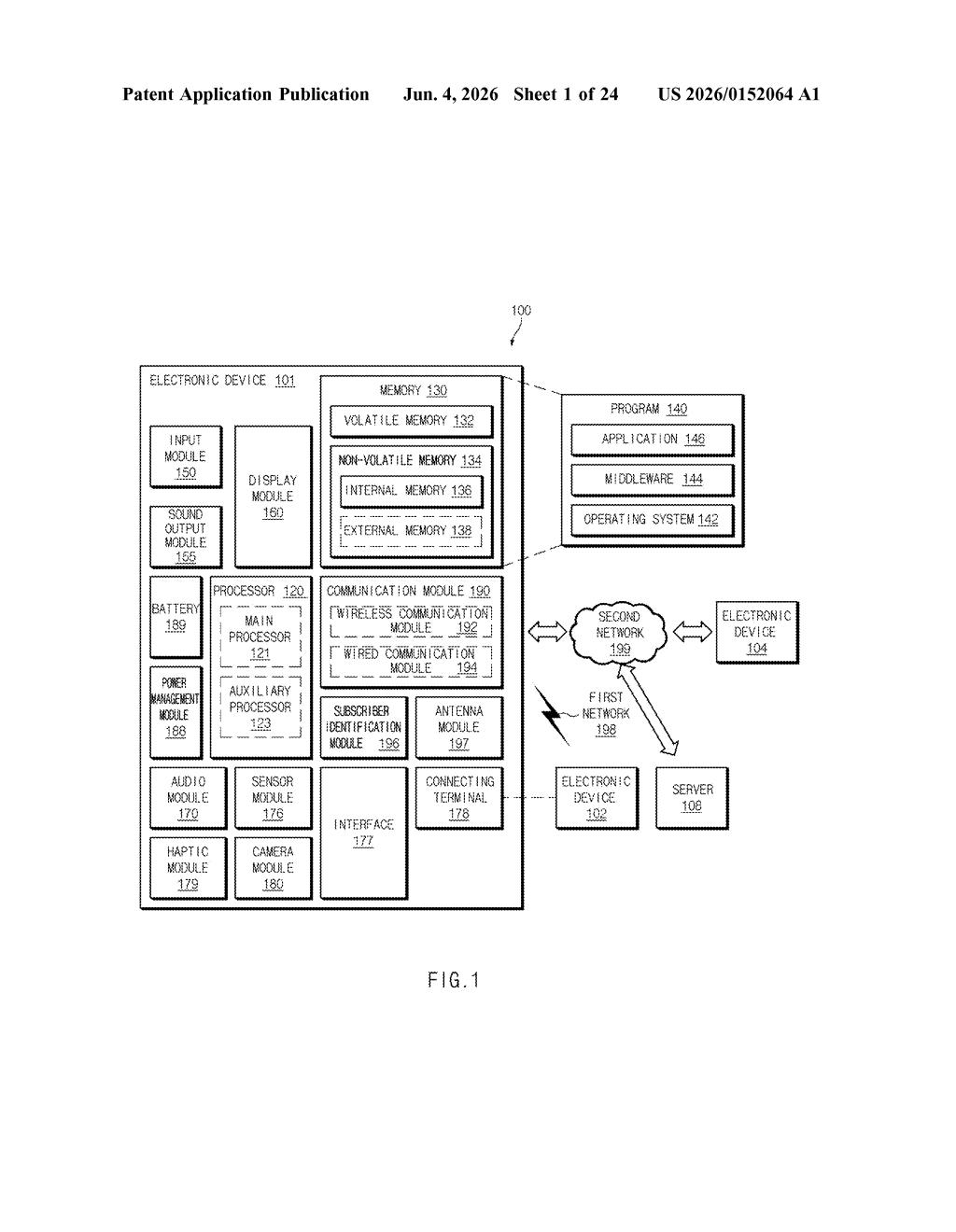 Samsung Patent: Gaze-Aware In-Car Notification Display — figure from US 2026/0152064 A1