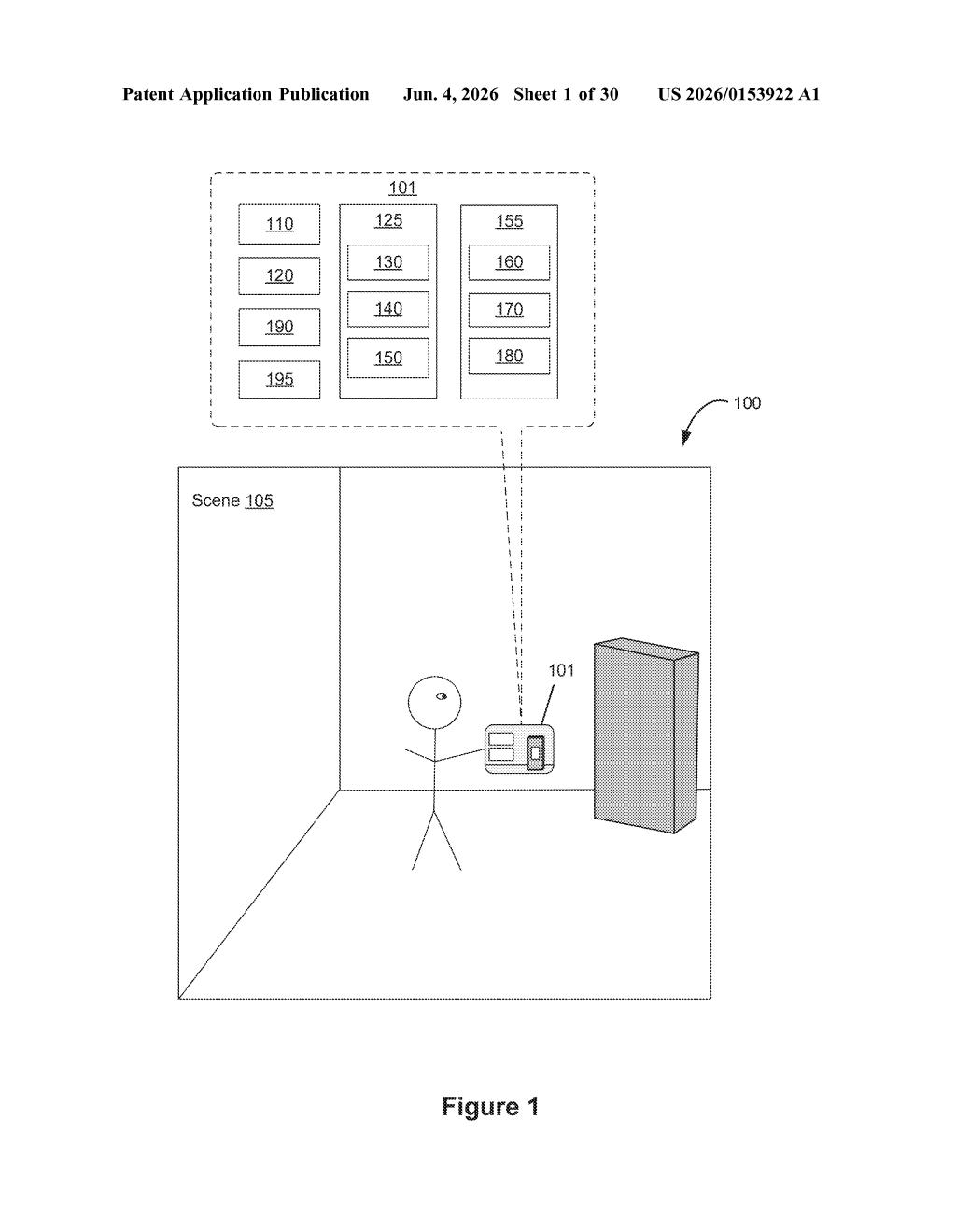 Apple Patent: Hand Gesture Menu in 3D Environments — figure from US 2026/0153922 A1