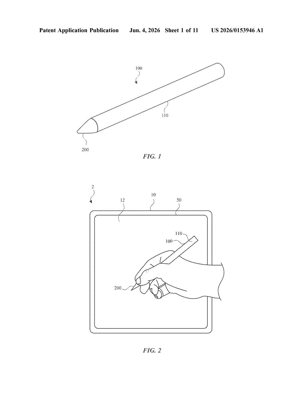 Apple Patent: Stylus With Adjustable Tip Feel and Stiffness — figure from US 2026/0153946 A1