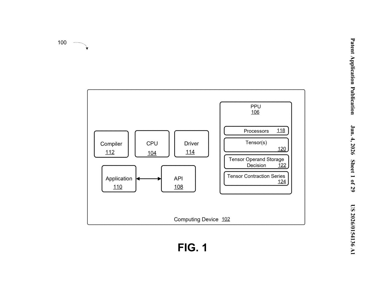 Nvidia Patent: Batch Tensor Operations API Explained — figure from US 2026/0154136 A1