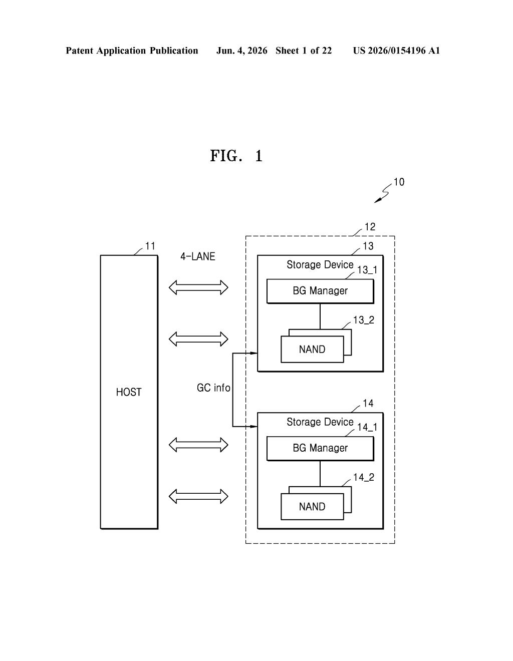 Samsung Patent: Synchronized SSD Garbage Collection — figure from US 2026/0154196 A1