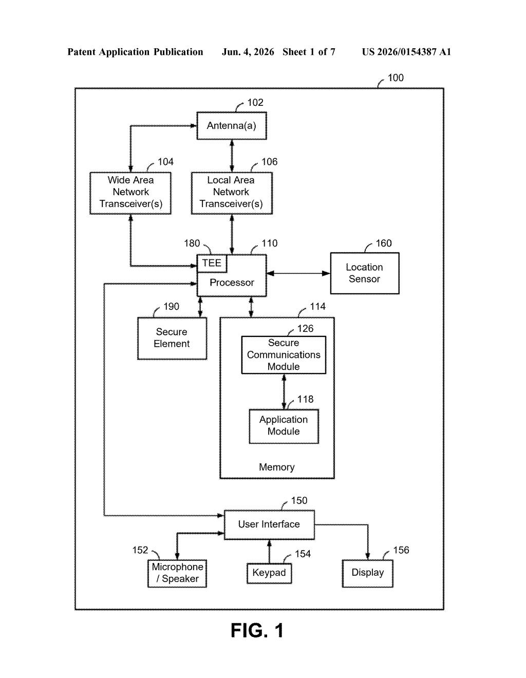 Qualcomm Patent: Dual-Environment Biometric Security — figure from US 2026/0154387 A1
