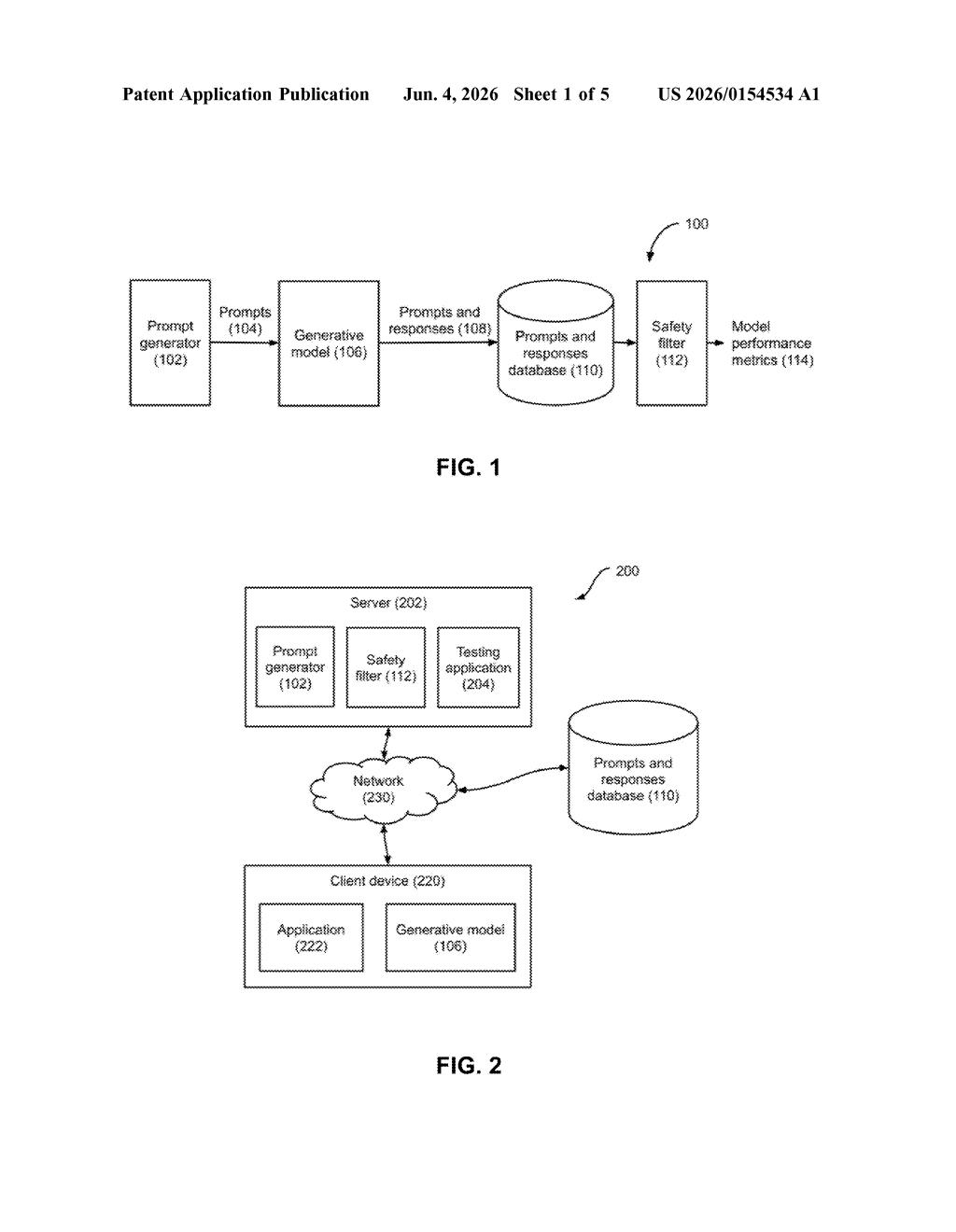 Google Patent: Automated Safety Testing for AI Models — figure from US 2026/0154534 A1