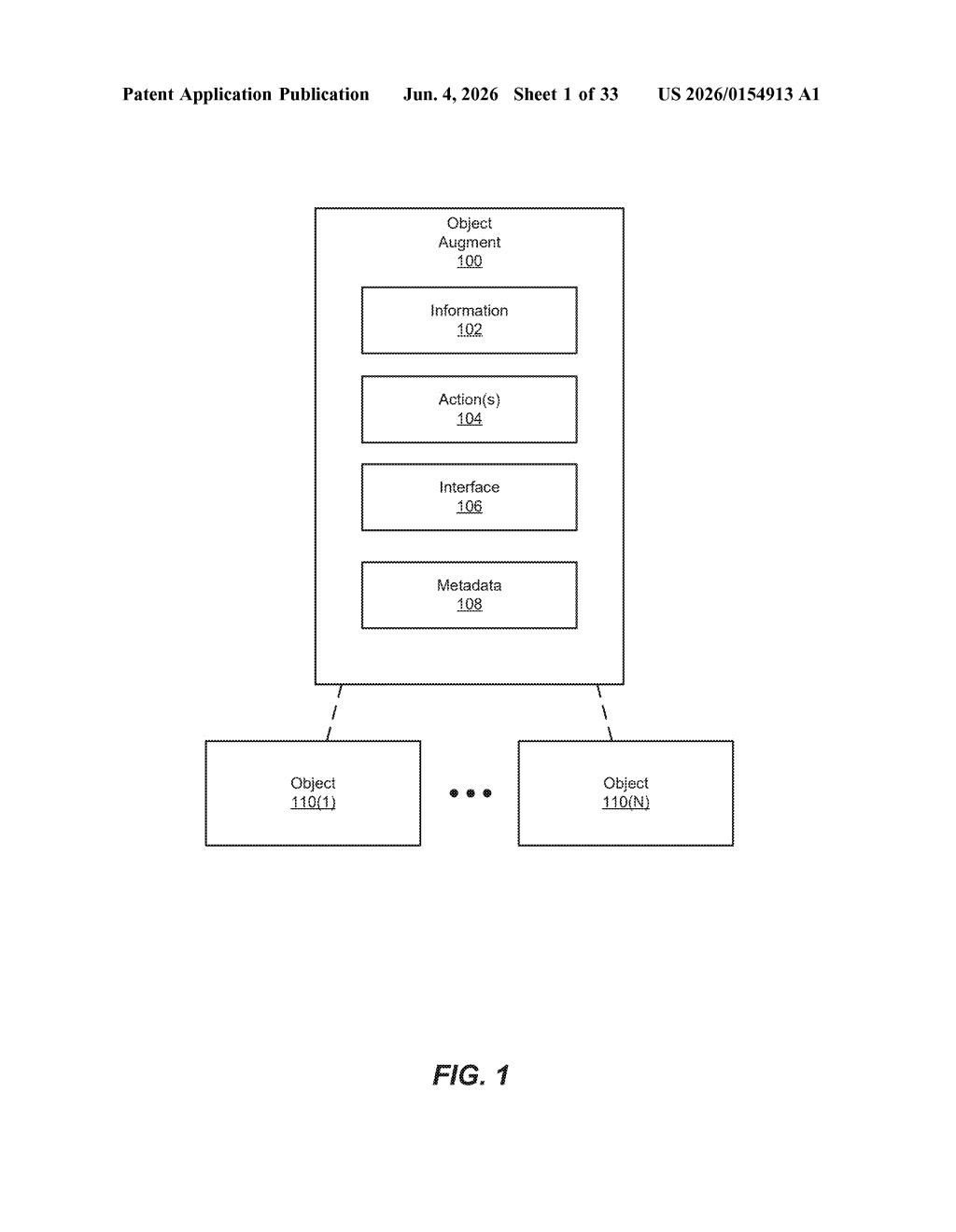 Meta Patent: AR Glasses That Filter What You See — figure from US 2026/0154913 A1