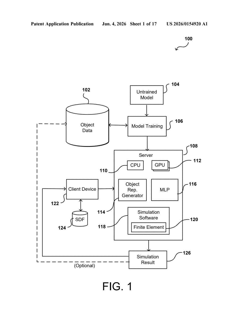 Nvidia Patent: Neural Network Elastic Object Simulation — figure from US 2026/0154920 A1
