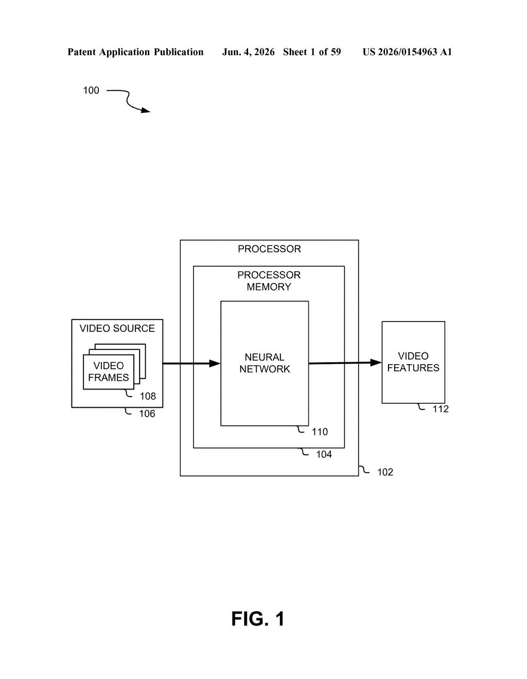 Nvidia Patent: Neural Network Video Frame Generation — figure from US 2026/0154963 A1