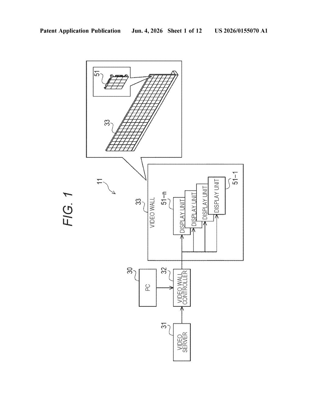 Sony Patent: Per-Section Display Scan Rate for Power Savings — figure from US 2026/0155070 A1