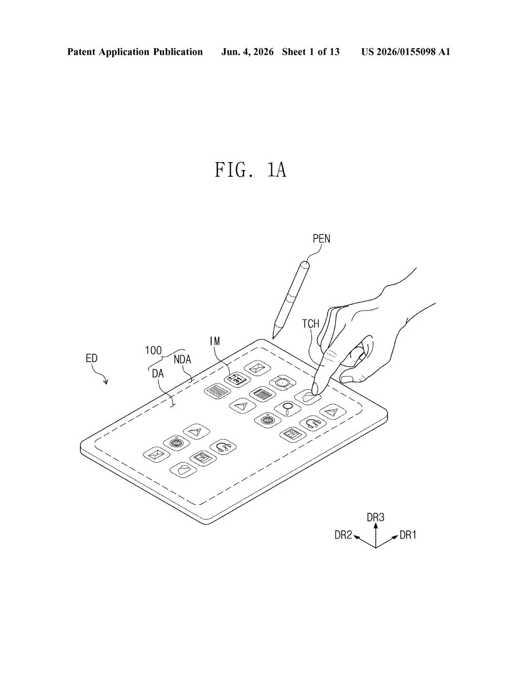 Samsung Display Patent: Uniform Capacitance OLED Wiring — figure from US 2026/0155098 A1