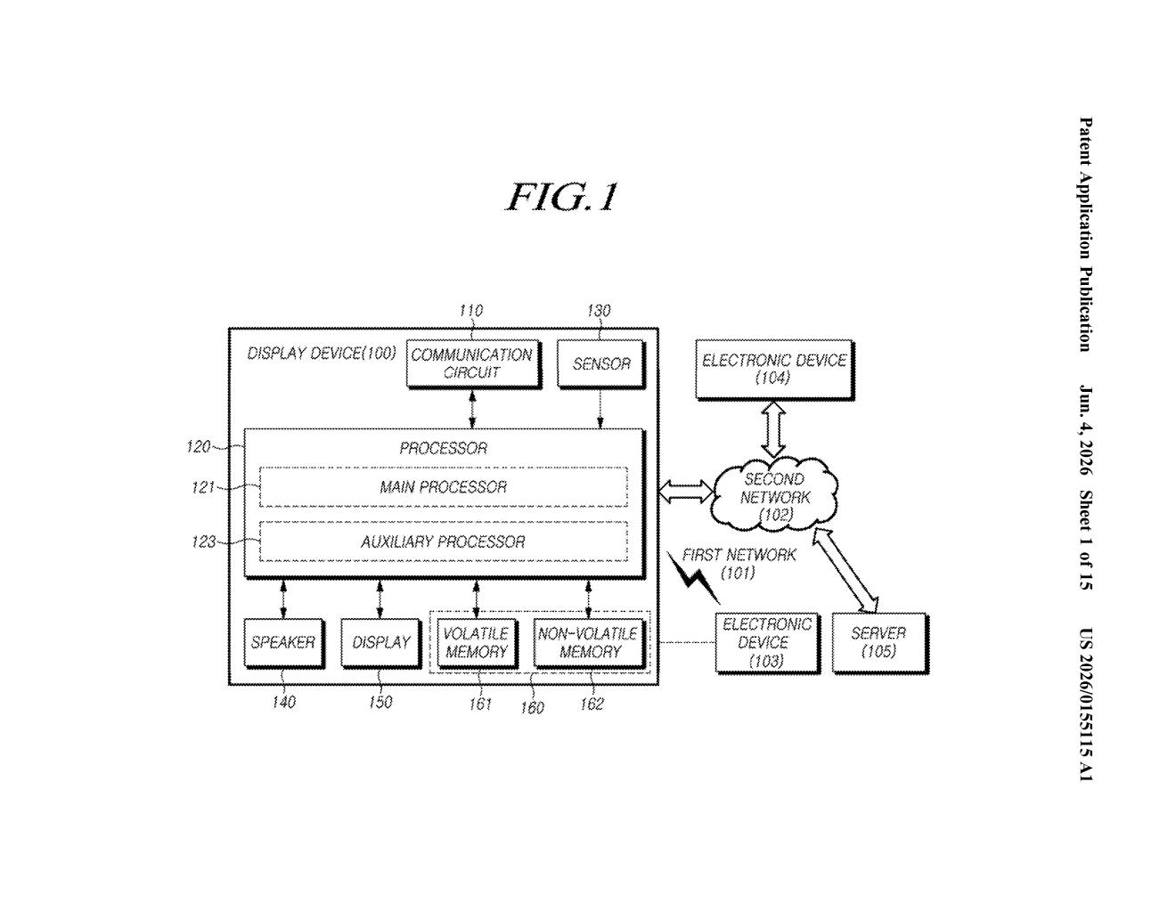 Samsung Patent: Gaze-Predictive Display Brightness Control — figure from US 2026/0155115 A1