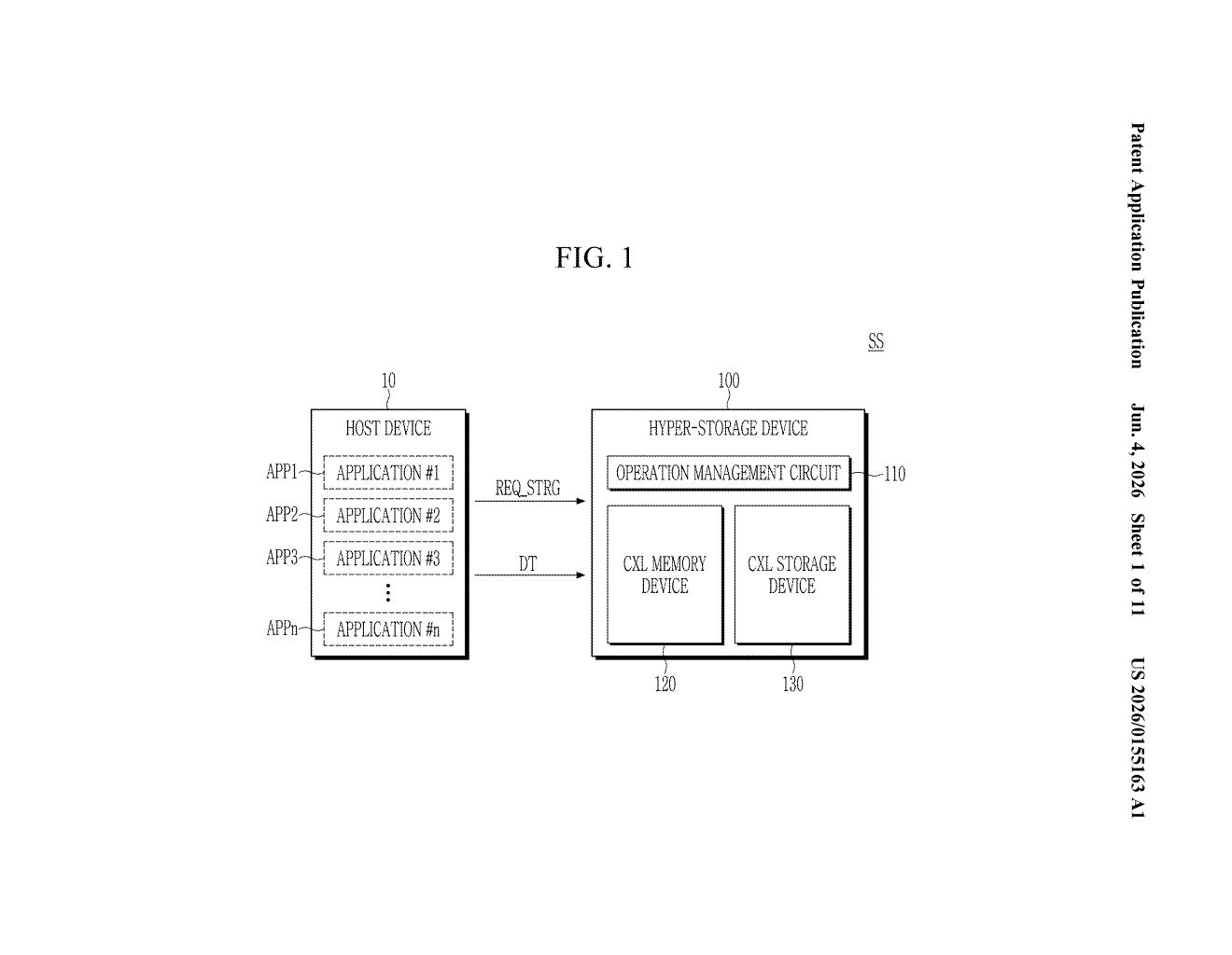 Samsung Patent: App-Aware Hyper Storage Device Explained — figure from US 2026/0155163 A1