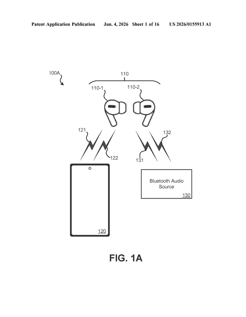 Google Patent: Pixel Buds Voice Call Quality Fix — figure from US 2026/0155913 A1