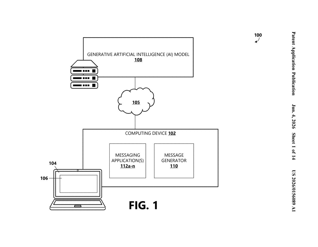 Microsoft Patent: AI-Drafted Email Replies With Context — figure from US 2026/0156089 A1